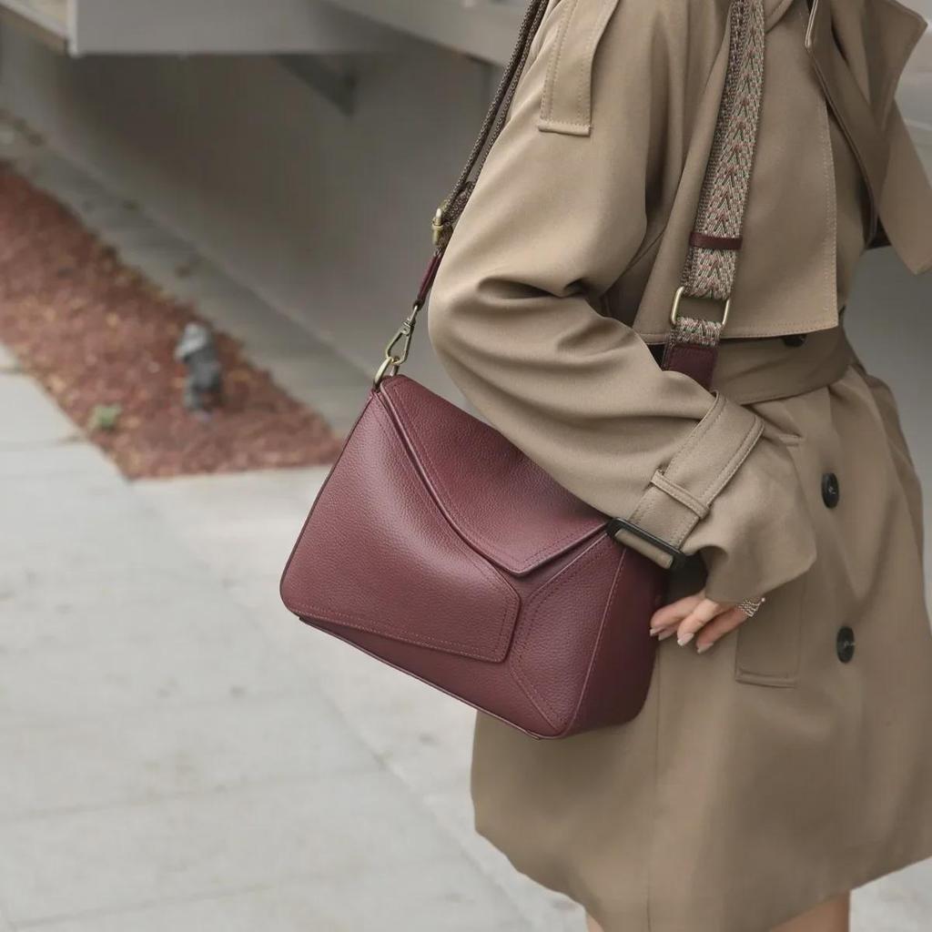 2024 Women's Geometric Leather Shoulder & Messenger Bag