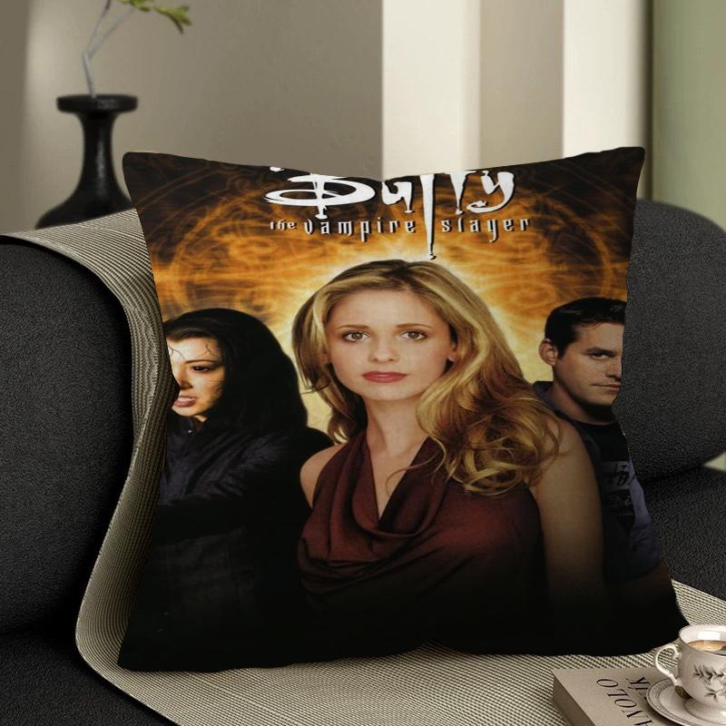 Buffy TV Series The Vampire Slayer Maple Design Cushion Cover Happy Autumn Harvest Decor Holiday Decorati Pillow Cover