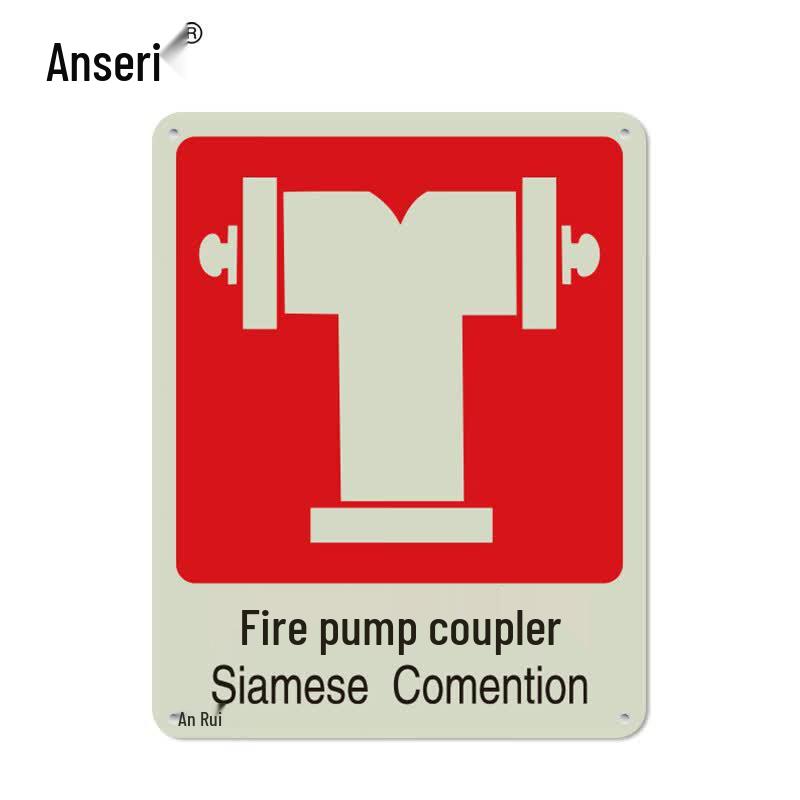 Ancairui Luminous Fire Pump Connection Safety Sign