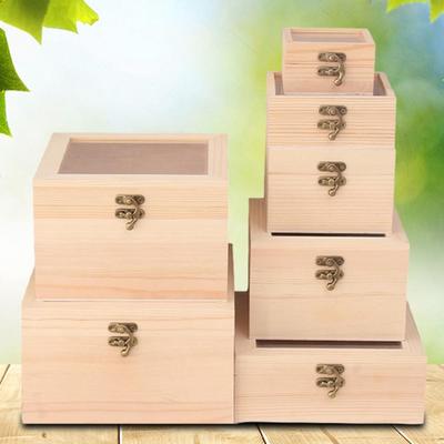 Wooden Storage Containers  Precision-Cut Jewelry Boxes  Craft Gift Box