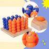 Wooden Board Game,Four in A Row Game,3D,Lightweight,Strategy for Desktop Logical Training Toy Brain