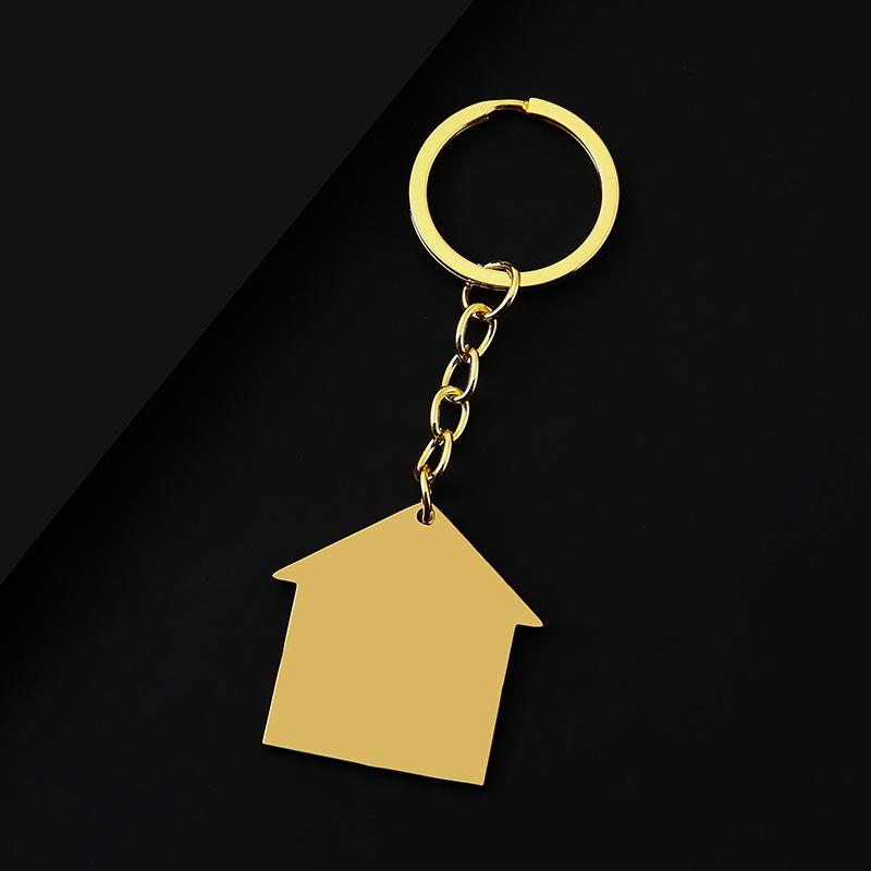 Cross-border Stainless Steel Keychain - Blank Pendant with Laser Color Printing