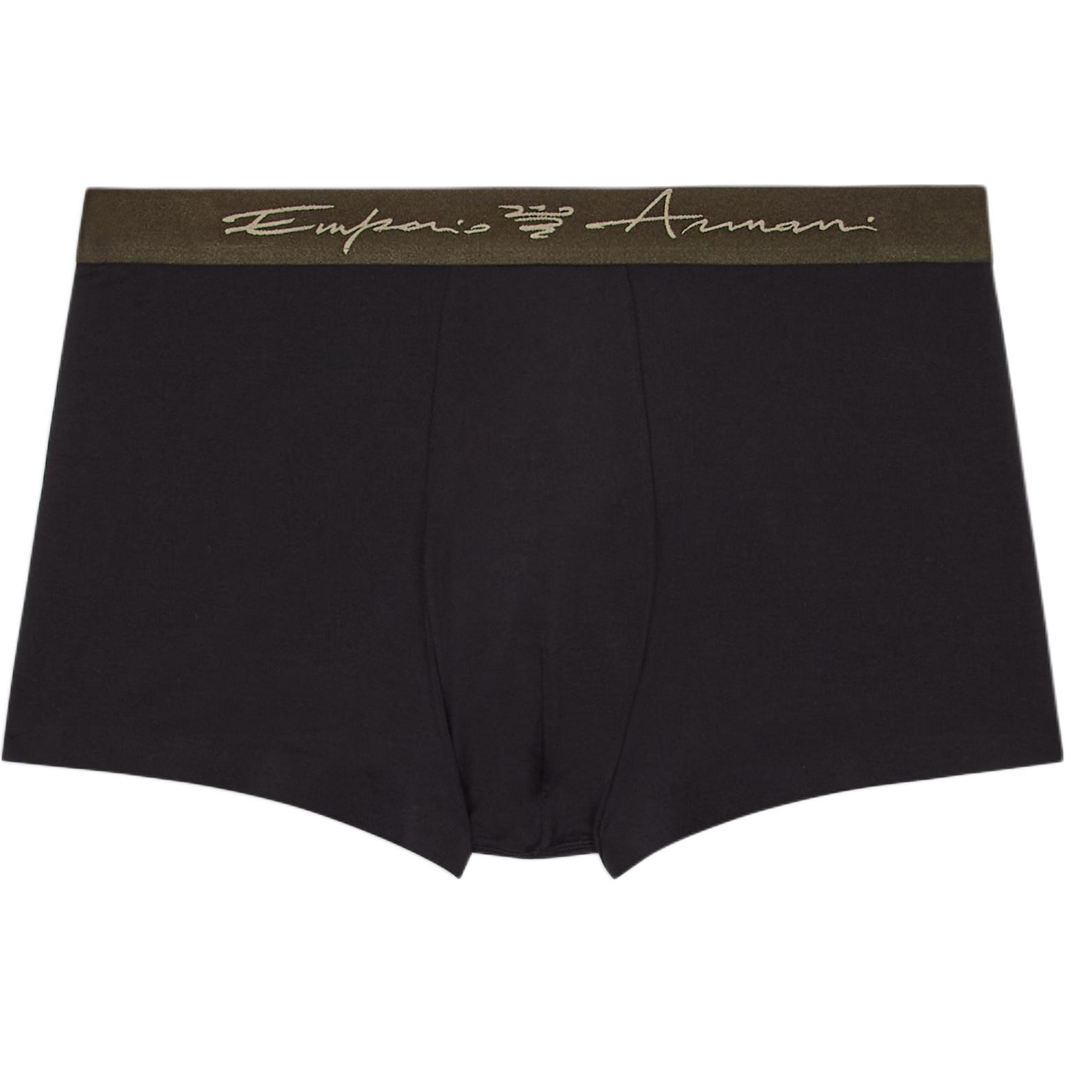 Emporio Armani Мужские боксеры с жаккардовым поясом Color-Block из модала Черный EM000363-AF10783-UC001 S