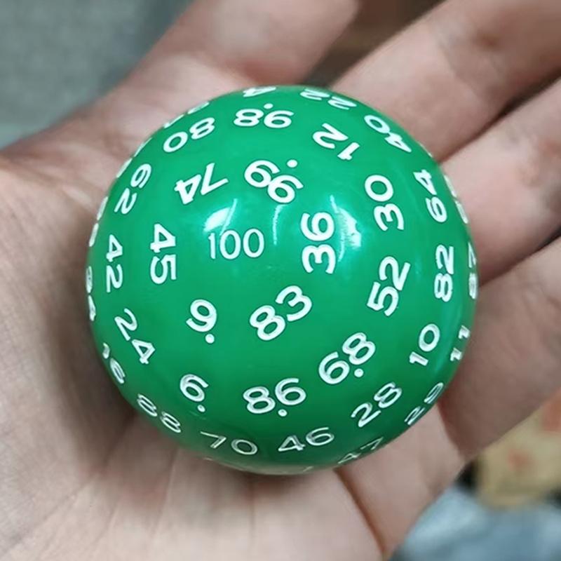 Educational 100 Sided Acrylic Dices D100 Dice For Tabletop Toys Role Playing Board Game Accessories Math Learning Resources