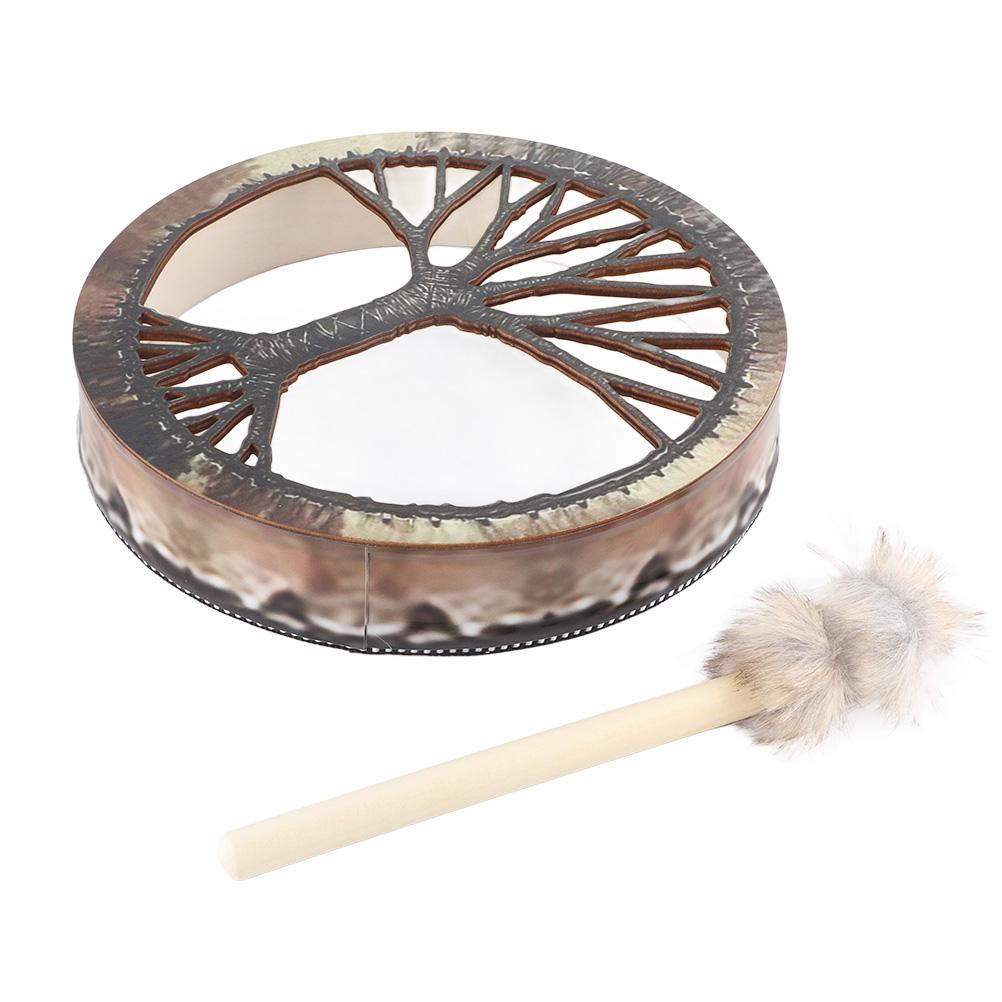 Schamanentrommel, sibirische Trommel, Spirit Music, handgefertigt, schamanische Trommel mit Trommelstock, Heimdekoration
