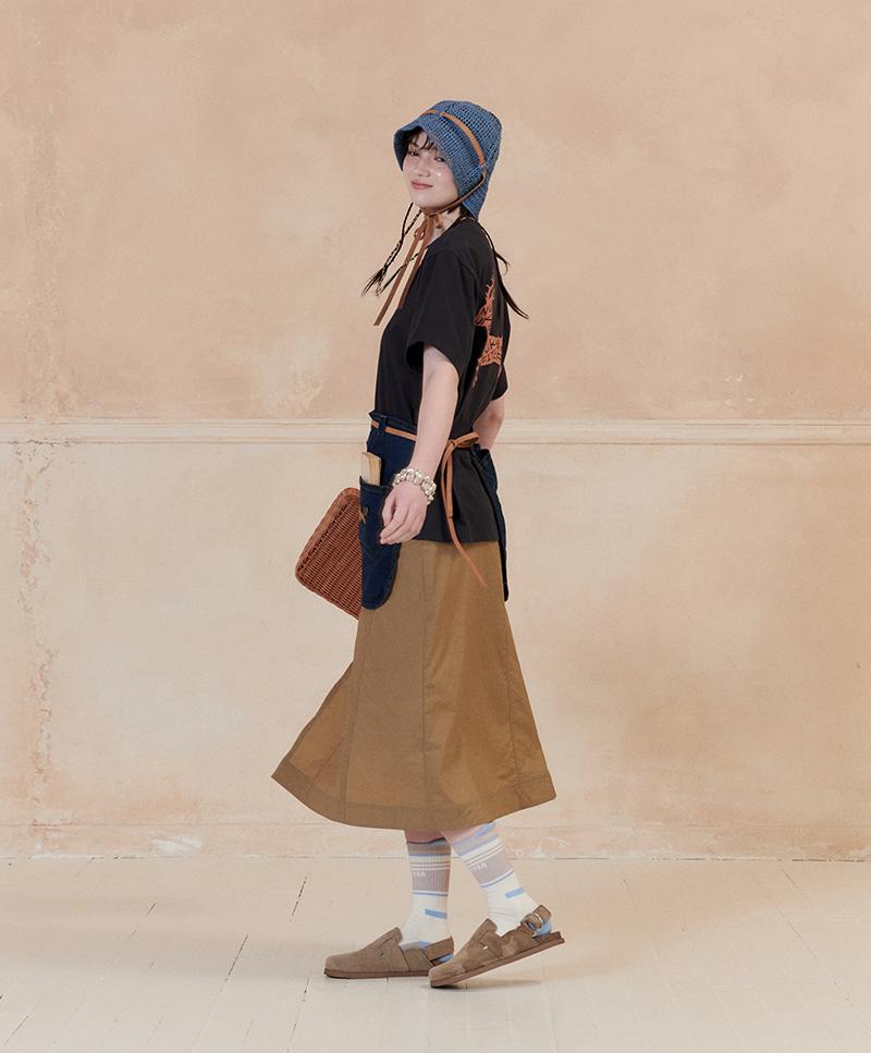 NUUKFITTER 838 Slit Long Skirt_Women [Beige]
