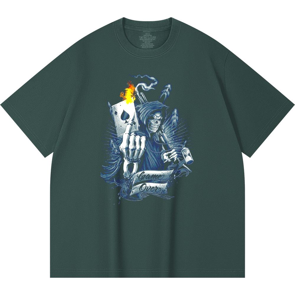230 g/m² 100% Baumwolle Heavy Metal T-Shirt Rockband Beliebte Musik Druck Unisex Schweres Baumwoll-T-Shirt