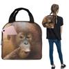Gorilla Face Print Insulated Lunch Bag for Women Children Portable Food Boxes Thermal Lunch Box Tote