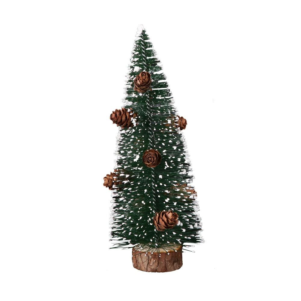 

10-30cm Mini Christmas Pinecone Tree Plastic Artificial Xmas Pine Tree Home Xmas Decor 25cm