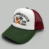 Hip Hop Mesh Letter Embroidered Baseball Cap Men'S And Women'S Shade Contrast Color Street Fruit Truck Hat