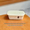 Handon Ceramic Divided Lunch Box with Bread Bear Design