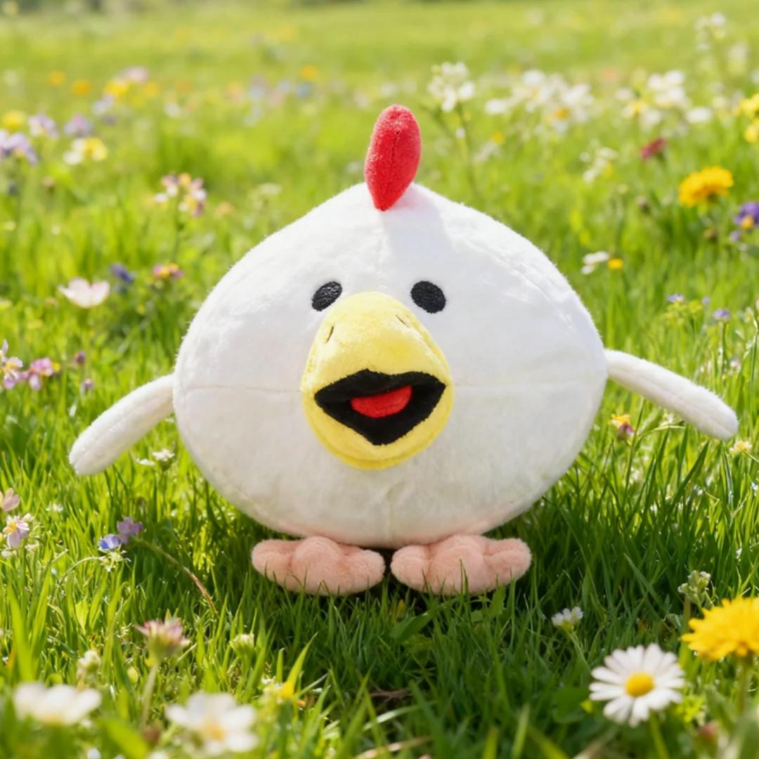 Kawaii Kippenpistool Actiefiguur Schattige Witte Kleine Vliegende Kip Snel Rennde Pluche Pop Kinder Verjaardagscadeaus Huis Zachte Decoratie 20cm