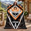 FC Shakhtar Donetsk Custom Name Flannel Blanket Personalized Soft Warm Plush Throw Blanket Customized Gift for Family Friends