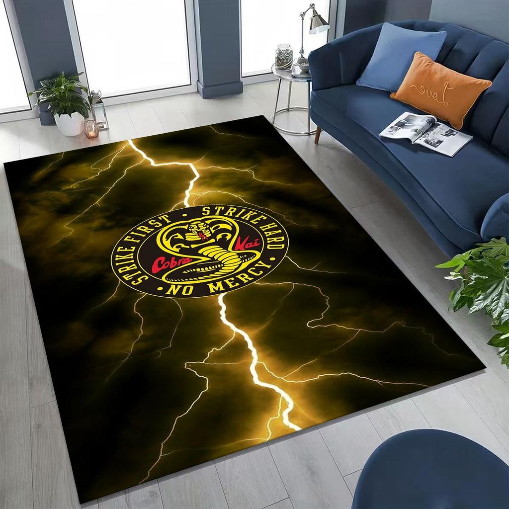 3D Cobra Kai Karate Daniel LaRusso Johnny Art Rug for Bedroom Living Room Sofa Home Doormat Decor, Large Kids Non-slip Floor Mat