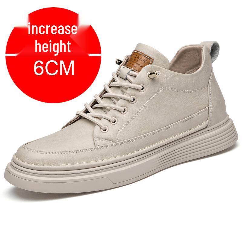 Men's Retro High-Top Sneakers | Thick-Soled, Casual, Invisible 6cm Height Boost, Autumn Trend