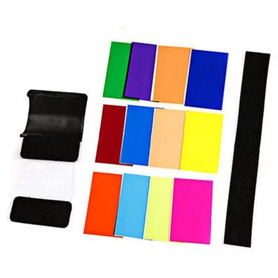 Colors 12 Gel Filter Flash Diffuser Soft Box Studio Lighting Filter Camera For