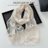Long Sunscreen Lace Shawl Breathable Shawl Headscarf Elegant Lace Scarf  for Women