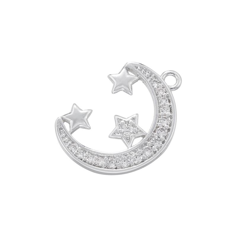 ZHUKOU 9 Styles Cubic Zirconia Charms for Jewelry Making Cute Bear Jewelry Pendants Heart DIY Charms Jewelry Accessories VD1431