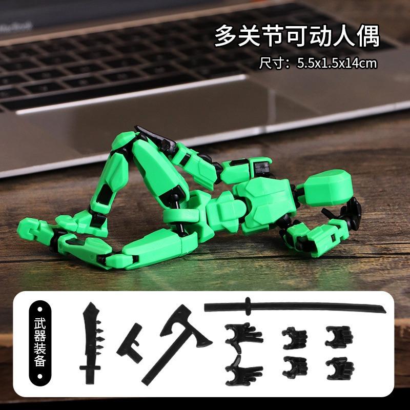 Multi-jointed, Transformable Robot 3D-printed Action Figure with 13 Joints, DIY Assembly Gift for Adults, Parents, and Children