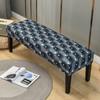 Dining Bench Cover Stretch Upholstered Bench Slipcover Printed Bench Seat Protector Rectangle Bench Covers for Dining Room Bedroom Living Room Kitchen