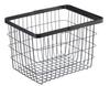 Yamazaki Tower Laundry Wire Basket, Medium, Black, Approx. W41 x D30 x H26.5cm, with Handle, 3161