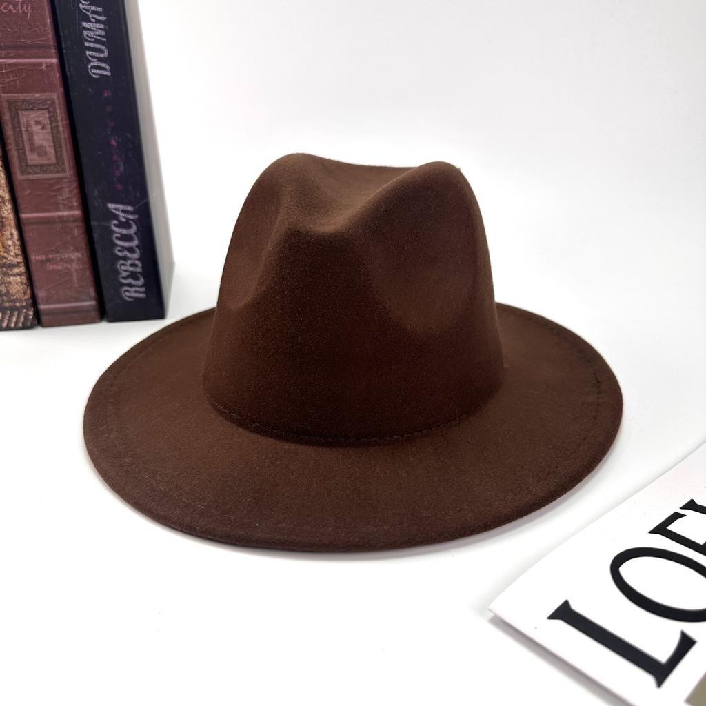 Digital Pass New Top Hat Spring And Autumn New Jazz Hat European And American Big Eave Hat Fashion Felt Hat Trend