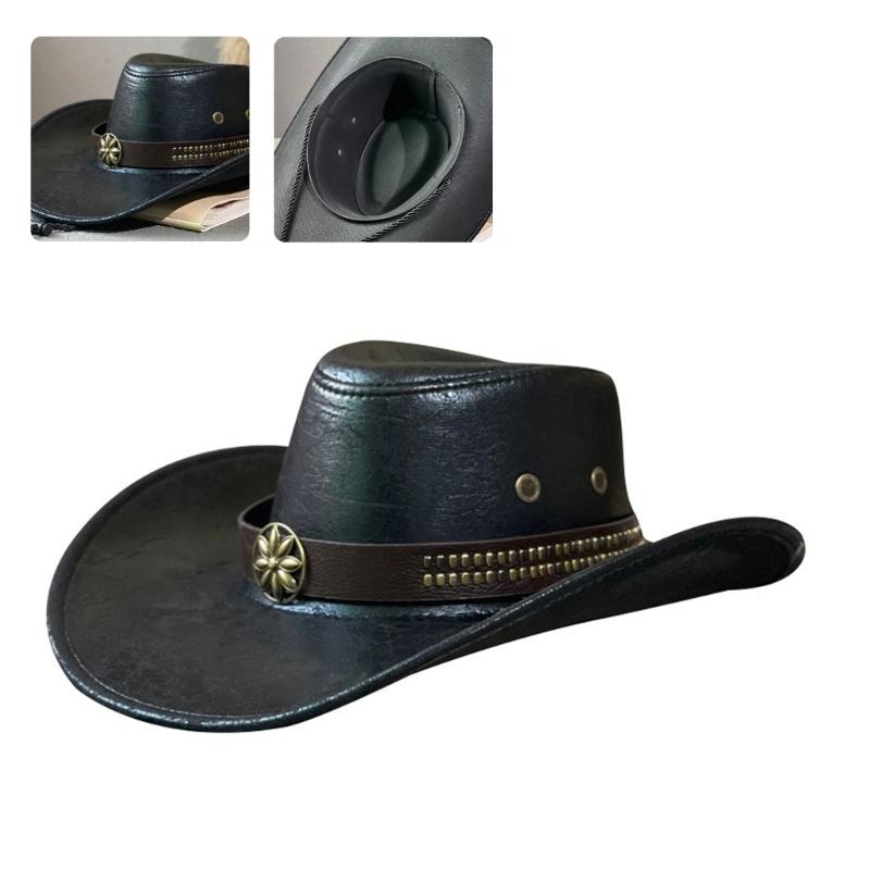 Shopping Traveling Supplies Western Rivet Cowboy Hat Girl Costume Cosplay Cap Household Decoration for Home Festival
