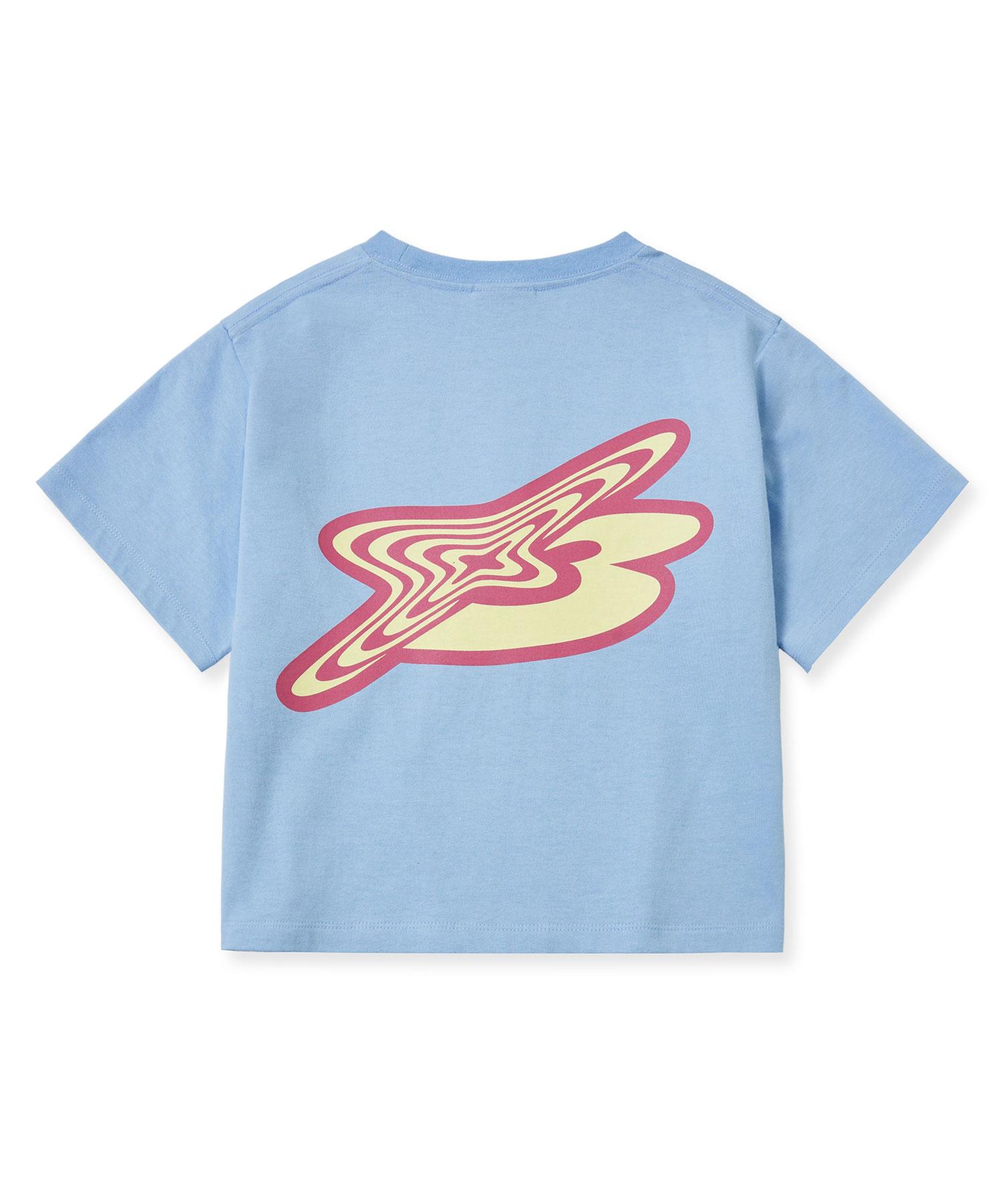 Brown Bless W Flare B Crop Tee - Sky Blue Sky Blue/S