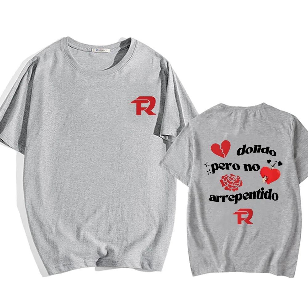 Fuerza Regida Band T-Shirt Rose Blume Grafikdruck T-Shirt Baumwolle Sommer T-Shirts Streetwear Camisetas Herren