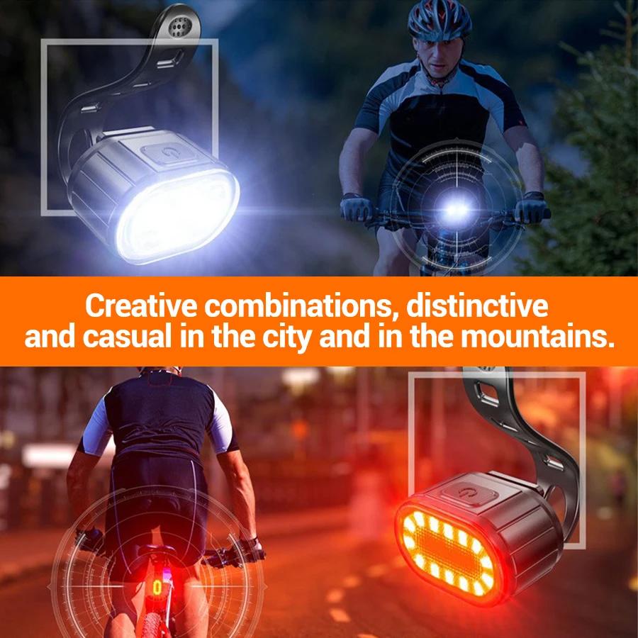 Fahrradbeleuchtung Vorne Hinten Wiederaufladbar Fahrrad Radfahren USB Taschenlampe für Fahrradbeleuchtung Vorne/Hinten/Set Fahrrad Laterne Zubehör
