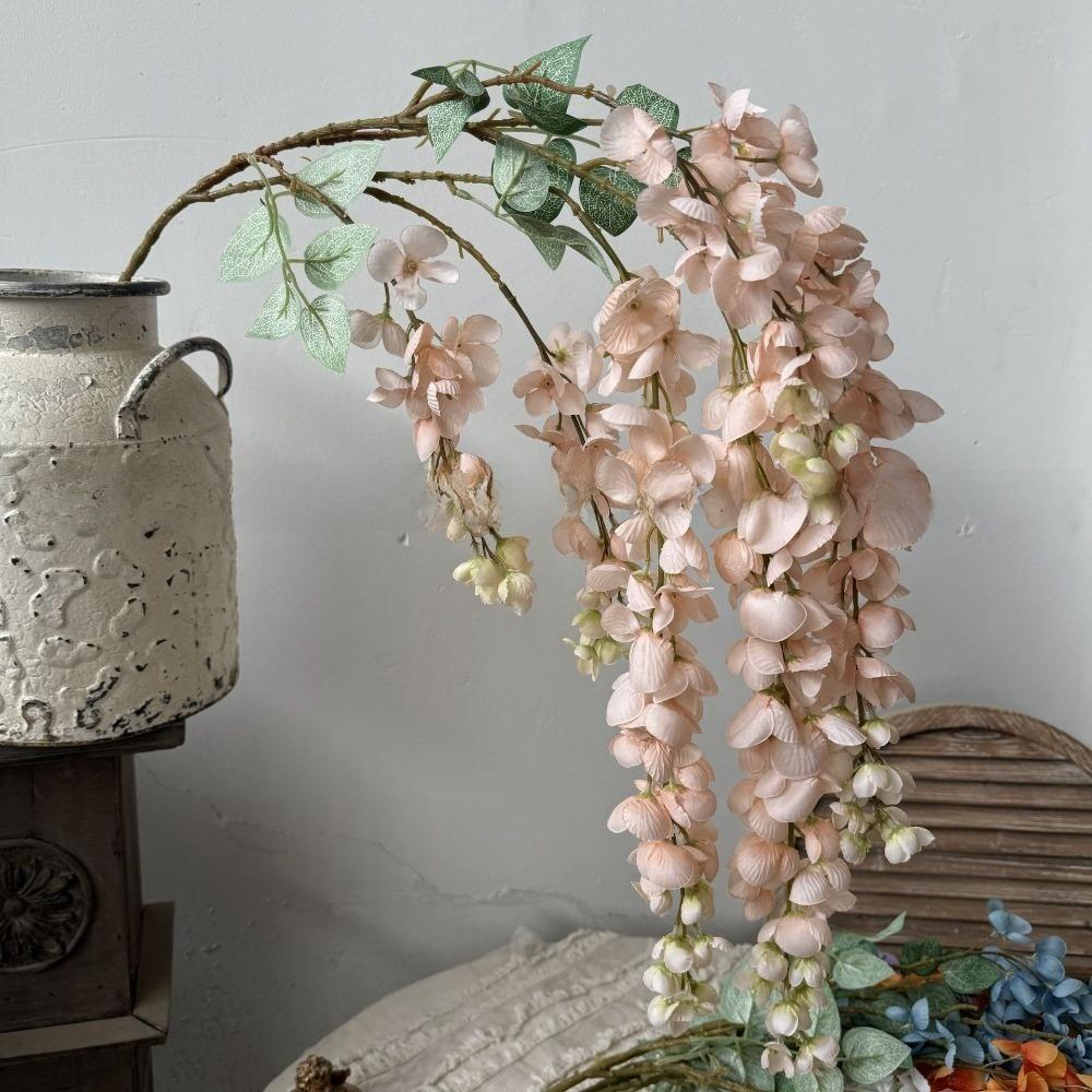 

Purple Artificial Faux Plants Vine Bushy Vine Fake Flower String Living Room Ornaments светло-розовый