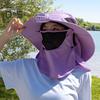 Fisherman Hat with Removable Fan Rotatable USB Fan Wide Brim Sun Hat UPF50+ Protection Adjustable Circumference Fishing Hat