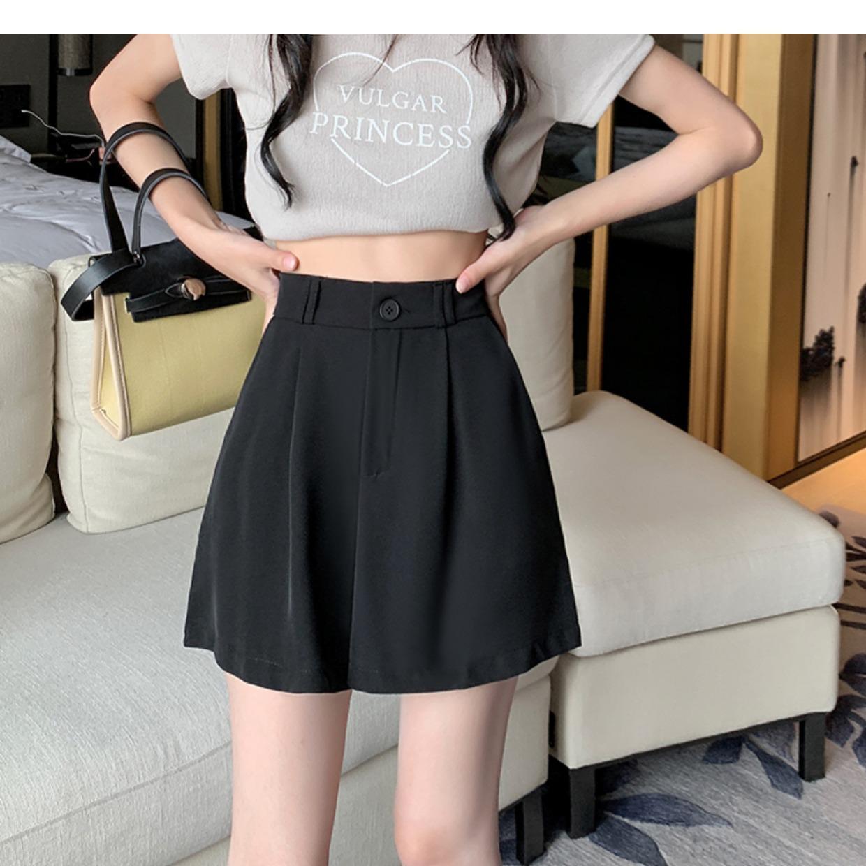 

2024 Women s High-Waisted Casual Wide-Leg Slimming Shorts 2XL