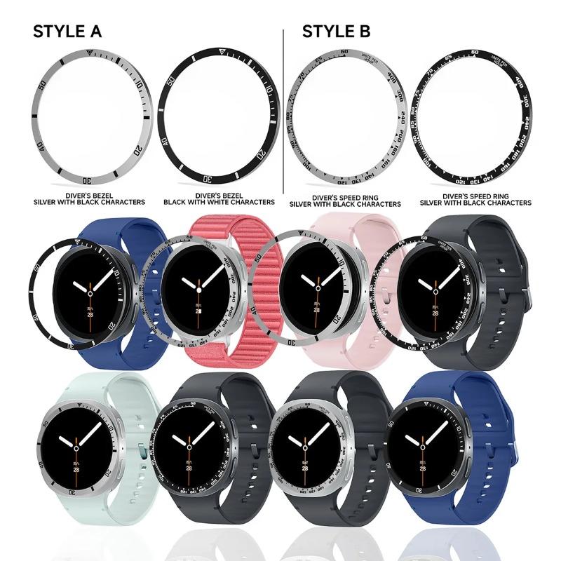 Bezel Ring For Samsung Galaxy Watch 8 40 44mm Watch Decoration Sport Metal Stainless Steel Protection For Samsung Watch 8 Bumper