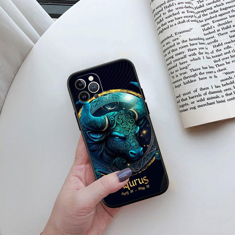 12 Constellation Card Phone Case for Samsung Galaxy Note 10 20 S23 S22 Ultra FE Plus M06 M15 M16 M35 M55