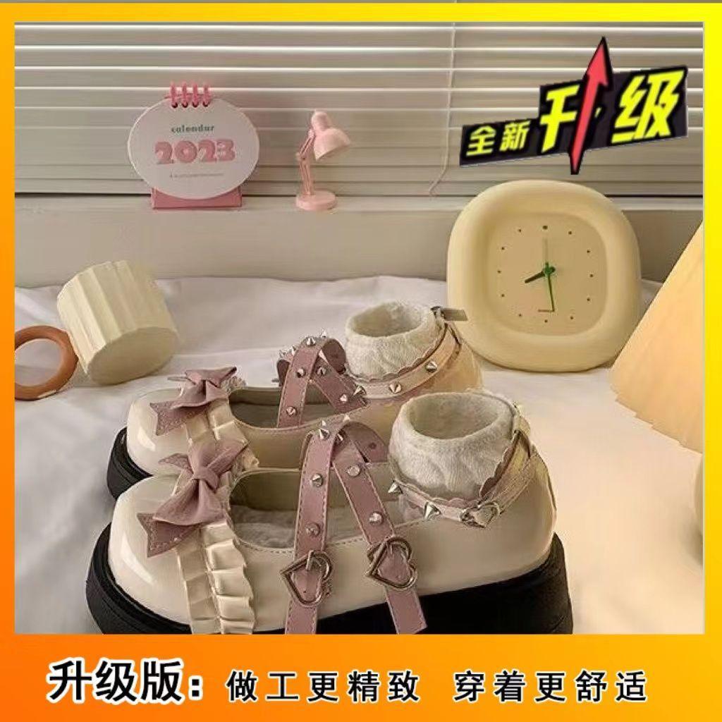 

2025 новые маленькие кожаные туфли женские летние на платформе с круглым носком и юбкой нежные туфли Лолита в японском стиле jk в стиле колледжа Мэри Джейн 40