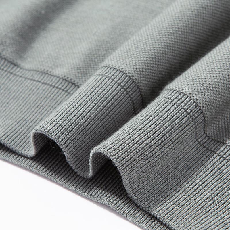 LUOZI Men's 100% Wool Saddle Shoulder Crew Neck Sweater