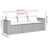 VidaXL Garden Lounge Set with Cushions 3 Pcs, Sofas with Adjustable Feet, Outdoor Furniture Set Patio Terrace, 3218652