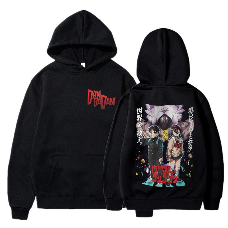 Anime DANDADAN Hoodies Manga Ayase Momo Okarun Hoodie Herren Damen Lässiger Hoodie Mode Streetwear Dan Da Dan Kapuzensweatshirts