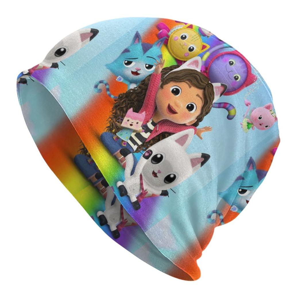 Gabbys Dollhouses Cartoon Skullies Beanies Hats Cute Fashion Unisex Outdoor Cap Warm Head Wrap Bonnet Hat