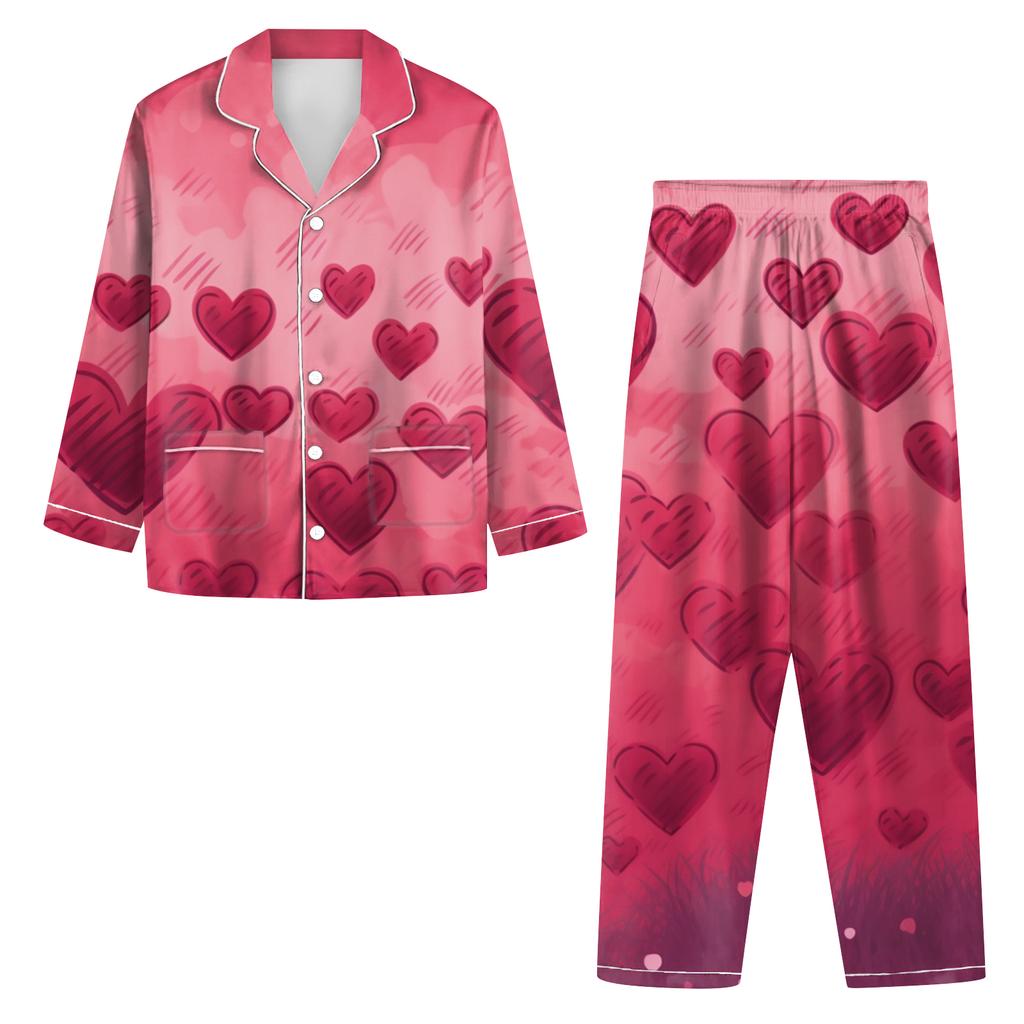 Damen Langarm lange Hose Freizeit-Hausanzug