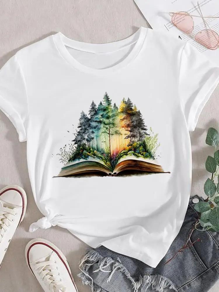 Mode T-Shirt Damen Weiblich Damen Kurzarm Kleidung 90er Trend Blume Süß Grafik T-Shirt Druck Oberteil Kleidung Tee