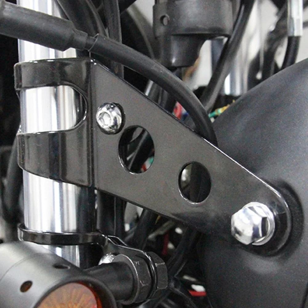 Motorcycle Headlight Mount Bracket Fork Ear Chopper Headlamp Holder Clamp Adjustable Motor 27-36mm 38-48mm Universal