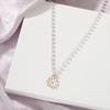 Stylish Trendy Elegant Daisy Pendant Necklace Girls Women Imitation Pearl Chain Flower Pendant Pendant Necklace Unquie Fashionable Stylish Pendant