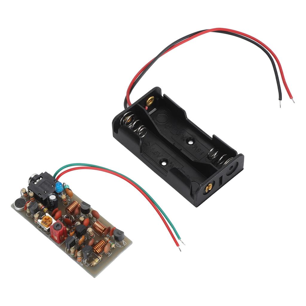 FM Transmitter Board Kit Adjustable Volume Wireless Microphone Transmitter Module Kit for DIY Campus