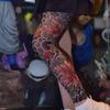 1pc Breathable Tattoo Socks Elastic Full Leg Socking Snake Men Sun-proof Socks  Sports