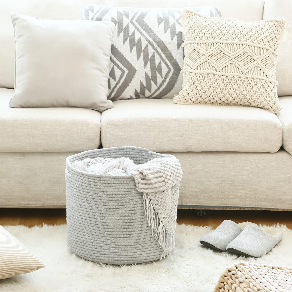 Sea Team Cotton Rope Storage Basket, Clothes Storage Basket, Laundry Basket, Storage Basket, Interior Basket, Storage Basket, Clothes Storage Basket,