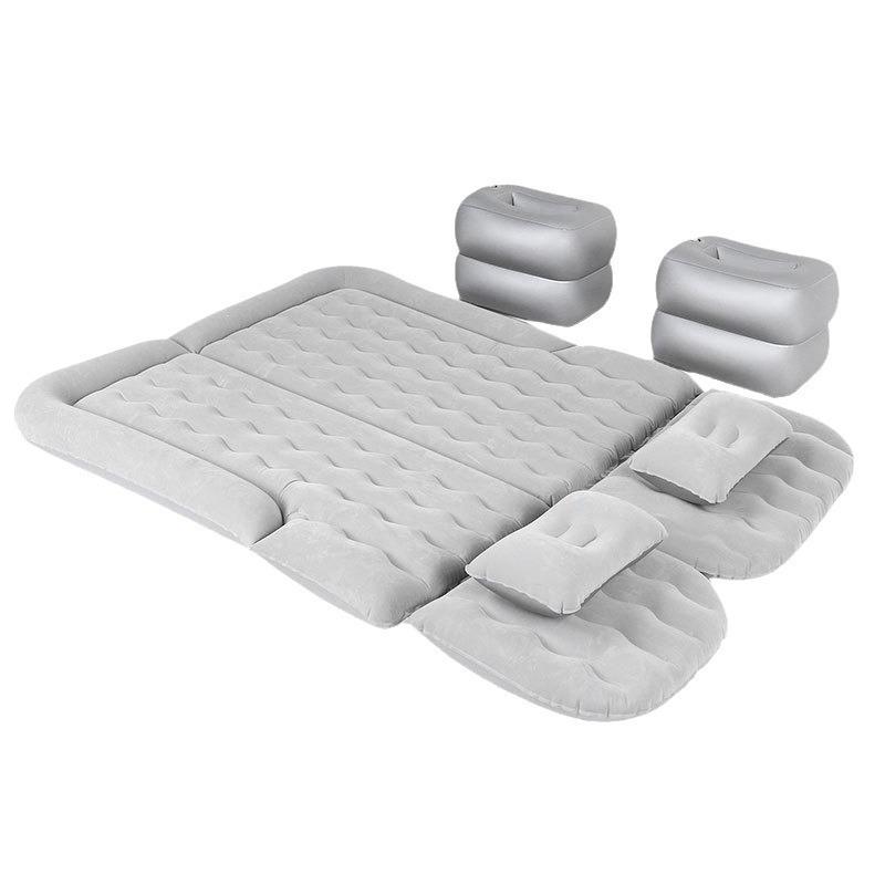 Universal Inflatable Car Mattress - Portable Folding Flocked Bed for Back Seat, SUV, and Sedan Trunk