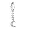 Joyas para Piercing de Ombligo Mariposa Rosa Mujeres Barra de Ombligo con Circonita Moda Anillos de Ombligo Curvos Inversos de Cristal Piercing Ombligo