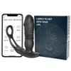 Blue Remote Control Anal Prostate Vibrator with Double Ring Lock and Telescopic Function